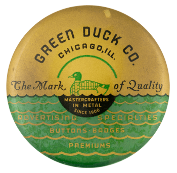 Green Duck the Mark of Quality Innovative Button Museum