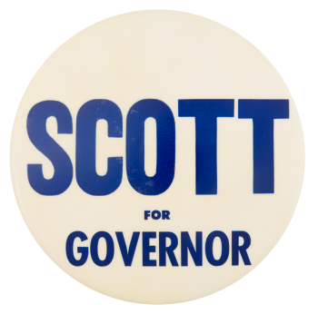Scott for Governor Political Button Museum