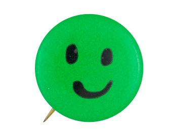 Green Smiley 2 Smiley Button Museum