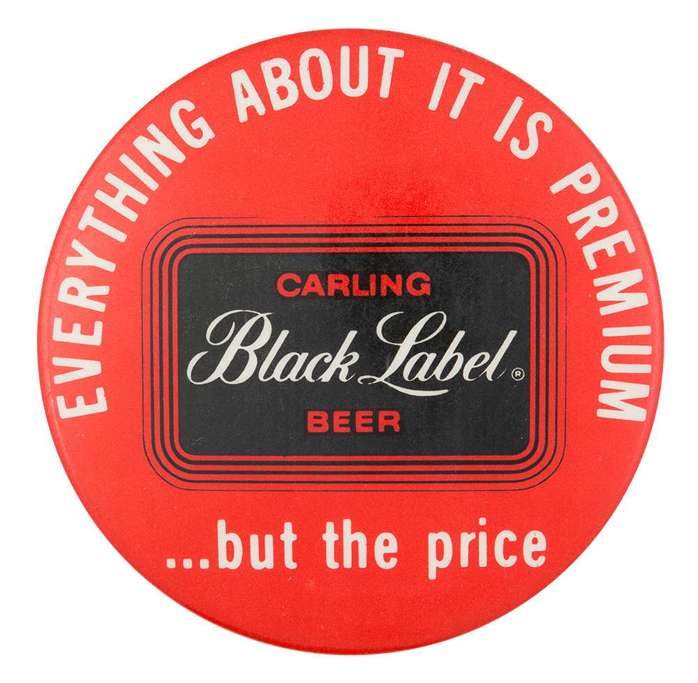 Vintage Carling Black Label Beer CRAZY BUTTONS ! Ten 10 