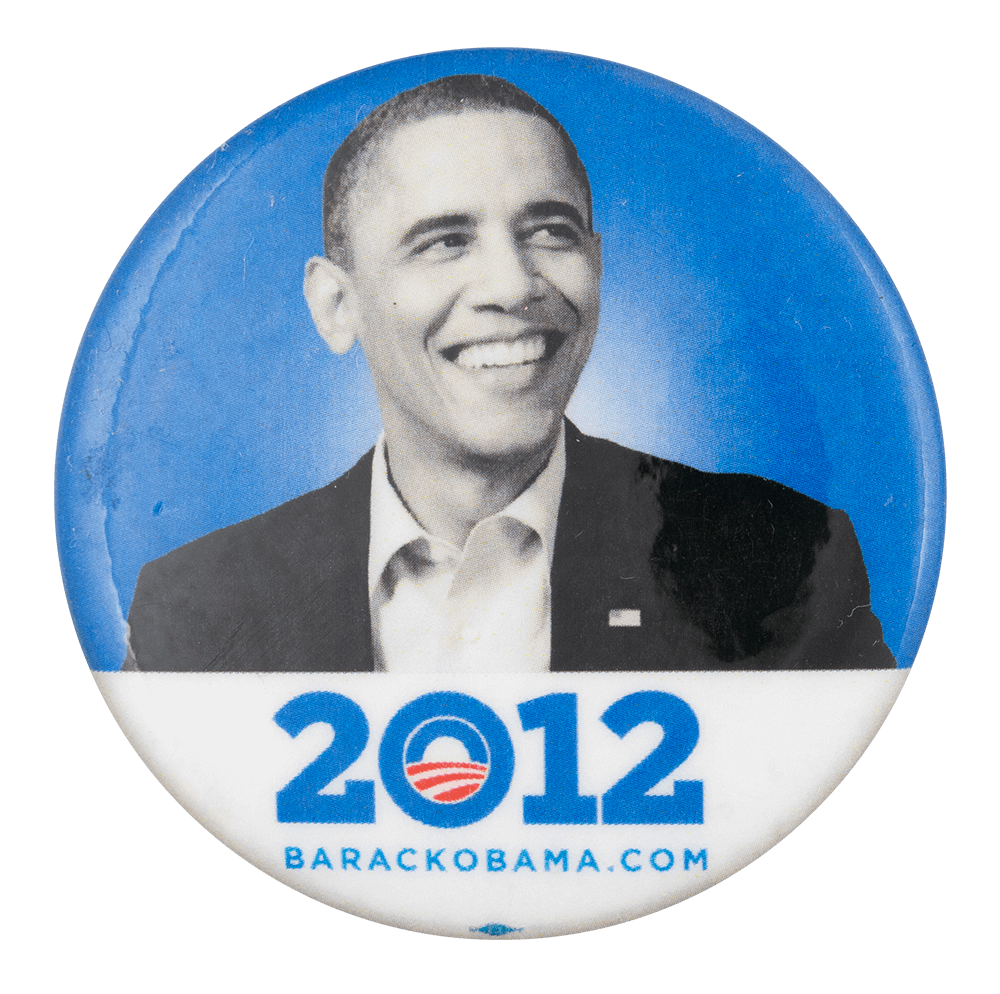 Pin02 2012 Barack Obama 2-1/8"/ "Obama For America with Family" Campaign Button 
