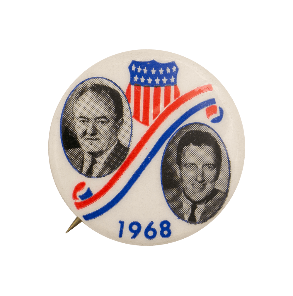 Details about   H Humphrey & E Muskie Presidential Campaign Flag Pin Button New NOS 1968 