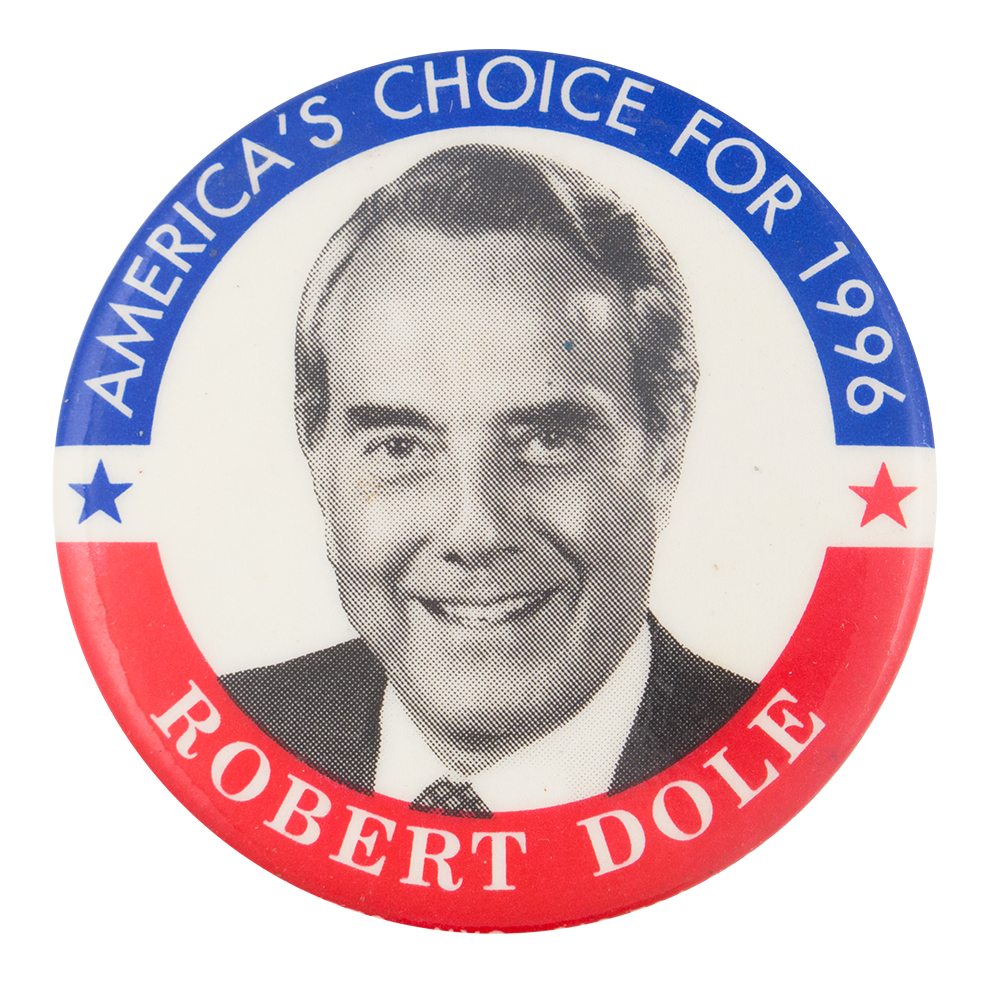 2 Robert Bob DOLE 1996 pin ALSO RAN Republican Campaign button 