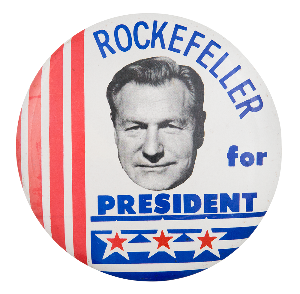 1964 Nelson Rockefeller ROCK OF INTEGRITY Republican Primary Button 5372 