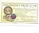 Davidson's Prize Club Membership Card