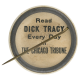 Dick Tracy Detective back Entertainment Busy Beaver Button Museum
