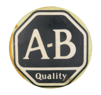 A-B Quality Advertising Button Museum