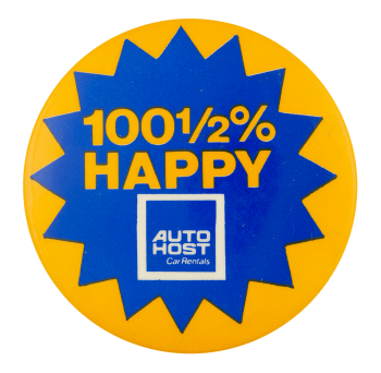 Auto Host Car Rentals Advertising Busy Beaver Button Museum