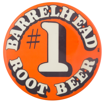 Barrelhead Root Beer Advertising Button Museum