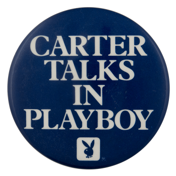 Carter Talks in Playboy Advertising Busy Beaver Button Museum