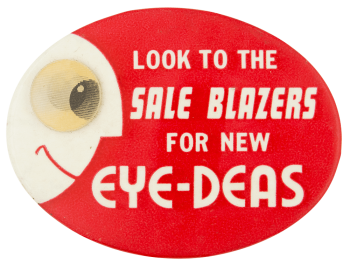 Eye-Deas Red Red Advertising Button Museum