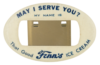 Fenn's Ice Cream Advertising Button Museum