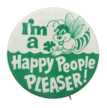 Happy People Pleaser Advertising Ice Breakers Button Museum