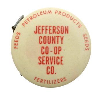 Jefferson County Co-op Service Company Advertising Button Museum