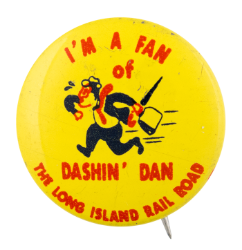 Long Island Rail Road Dashing' Dan Club Button Museum