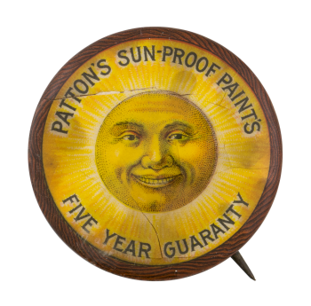 Patton's Sun Proof Paints Advertising Button Museum