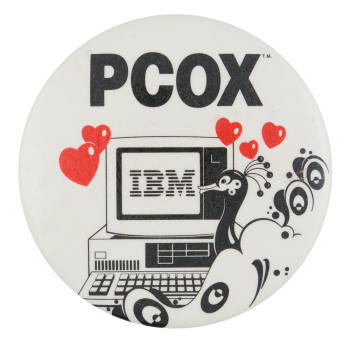 Pcox Ibm Advertising Busy Beaver Button Museum