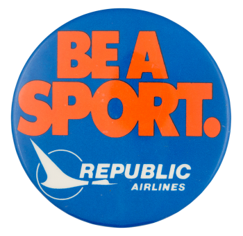 Republic Airlines Advertising Button Museum