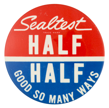 Sealtest Half And Half Advertising Button Museum
