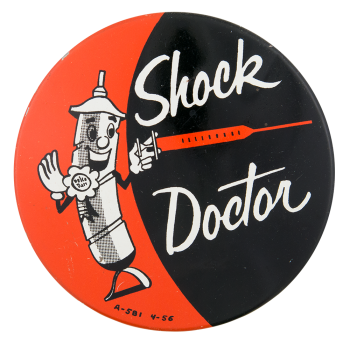 Shock Doctor Advertising Busy Beaver Button Museum