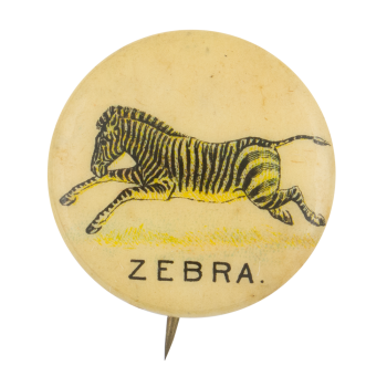 Zebra Advertising Button Museum