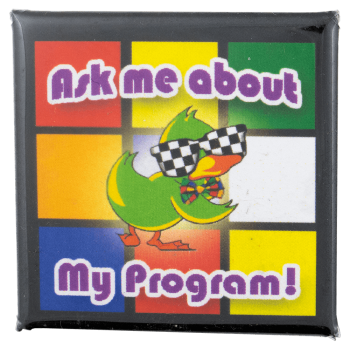 Ask Me About My Program Ask Me Busy Beaver Button Museum