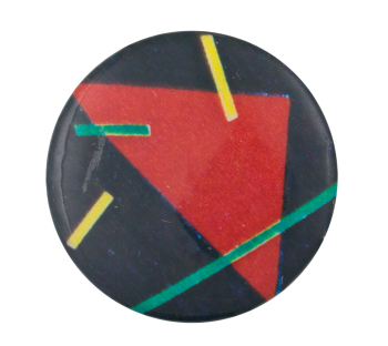Abstract Red Triangle Art Button Museum