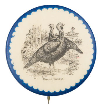 Bronze Turkeys Art Button Museum