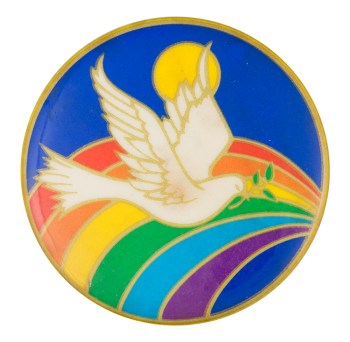 Dove and Rainbow Art Button Museum