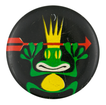 Frog Wearing Crown Art Button Museum