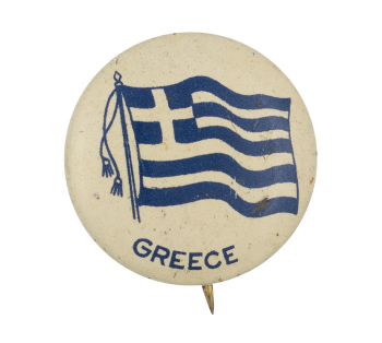 Greece Flag Art Button Museum
