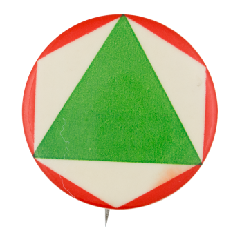 Green Triangle Art Button Museum