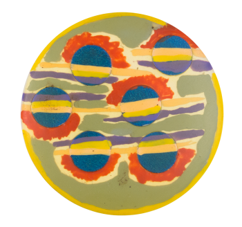 Hand Painted One Art Button Museum