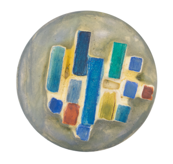 Painted and Embossed Rectangles Art Button Museum