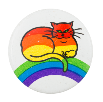 Rainbow Cat Art Button Museum