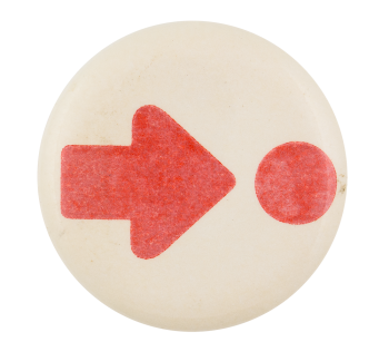Red Arrow and Dot Art Button Museum