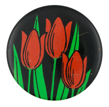 Red Tulips Art Button Museum