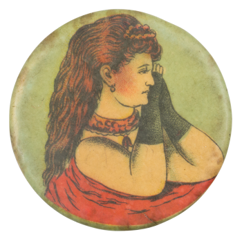 Woman in Red Art Button Museum