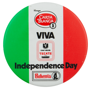 Carta Blanca Independence Day Beer Busy Beaver Button Museum
