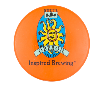 Bell's Inspired Brewing Orange Beer Button Museum