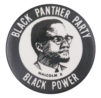 Black Panther Party Malcolm X Cause Button Museum