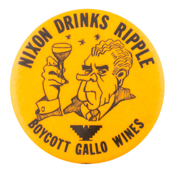 Nixon Drinks Ripple Cause Button Museum