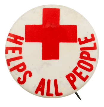 Red Cross Helps All People Cause Busy Beaver Button Museum