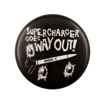 Supercharger Goes Way Out Advertising Busy Beaver Button Museum