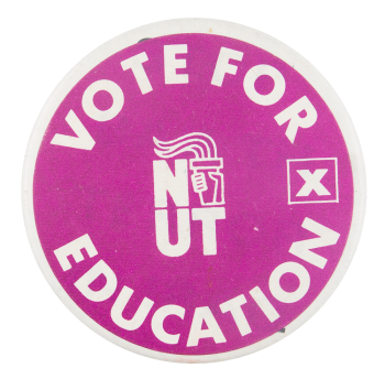 Vote for Education Cause Button Museum