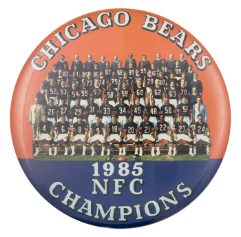 Chicago Bears 1985 NFC Champions Sports Button Museum