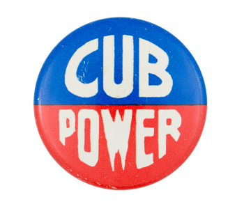 Cub Power Blue and Red Chicago Button Museum