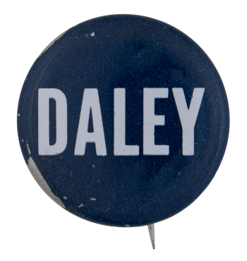 Daley Dark Blue Chicago Button Museum