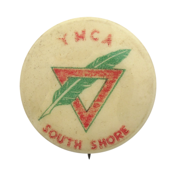 YMCA South Shore Red with Green Chicago Button Museum
