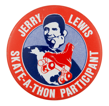Jerry Lewis Skate-a-thon Participant Club Button Museum